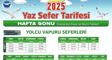 Deniz ulaşımında yaz seferleri başlıyor