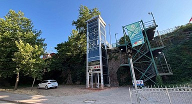 İzmit Tren Garı asansör kulesinin kapmalası yapıldı