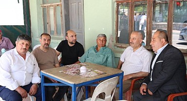 Büyükgöz Kargalı sakinleriyle çay içti