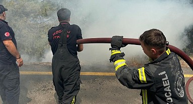Komşudaki yangına çok sayıda araç ve ekiple müdahale