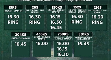 Büyükşehir, Samsun maçına özel ek sefer koydu