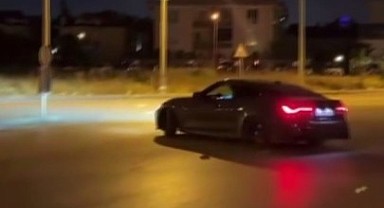 Drift yapan ehliyetsiz sürücüye ceza kesildi