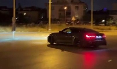 Drift yapan ehliyetsiz sürücüye ceza kesildi