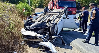 Duvara çarpan sürücü hayatını kaybetti!