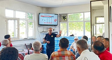 İtfaiye ekipleri yangınlara karşı vatandaşları bilinçlendirdi