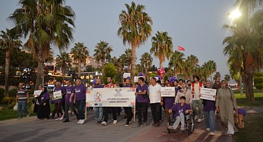 ‘Mor Yürüyüş’ ile epilepsi hastalığına dikkat çektiler