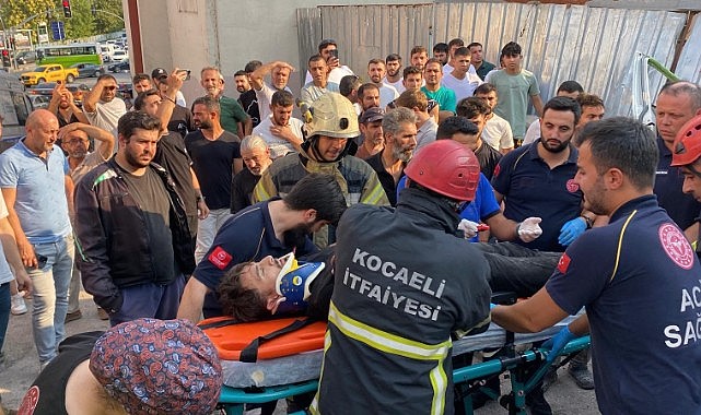Rampadan inen kamyonet bariyere çarptı!