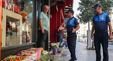 Zabıta ekipleri kaldırım işgaline dur dedi!