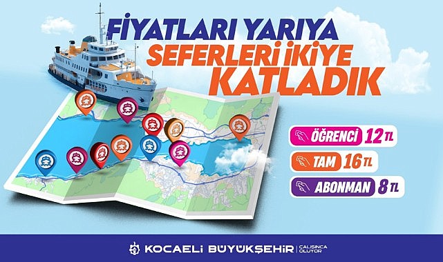 Büyükşehir, ücretleri yarıya indirdi, direkt seferleri ekledi