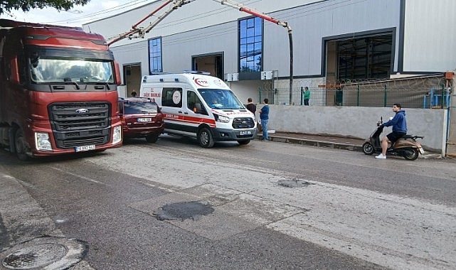 Fabrika inşaatında akıma kapılan işçi ağır yaralandı