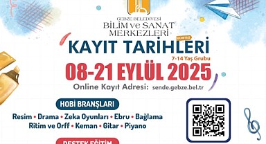 Gebze, Bilim ve Sanat Merkezi kayıtları başladı
