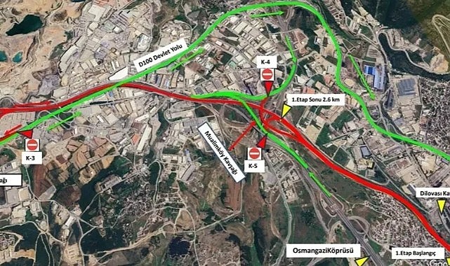 Gebze -Dilovası Kavşağı arasındaki kesim trafiğe kapatılacak!