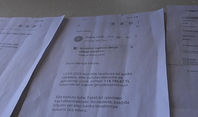 Hesabına yanlışlıkla 114 bin TL yattı! Kaynağını bulup iade etti