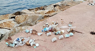 Karamürsel sahilinde temizlik çalışmaları sürüyor