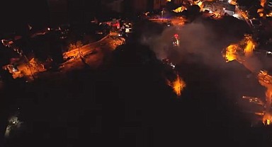 Ormanlık alandaki baraka alev alev yandı!