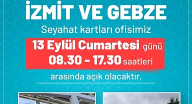 Seyahat Kart Ofisleri’nde cumartesi açık