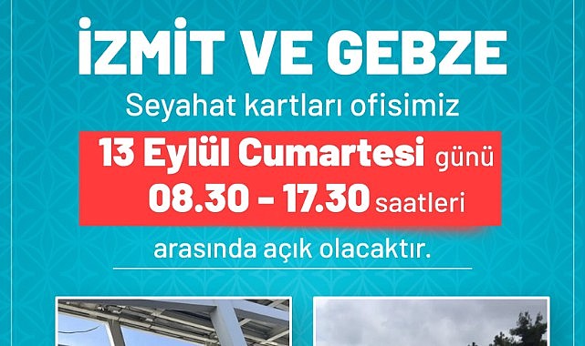 Seyahat Kart Ofisleri’nde cumartesi açık