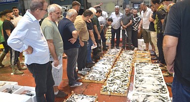  Yeni sezonun ilk balık mezadı yapıldı