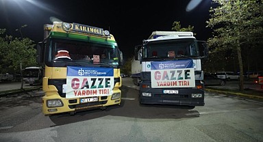 Büyükşehir’in yardım tırları Gazze’ye yola çıktı