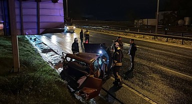 Gebze’de feci kaza!2 kişi yaralandı
