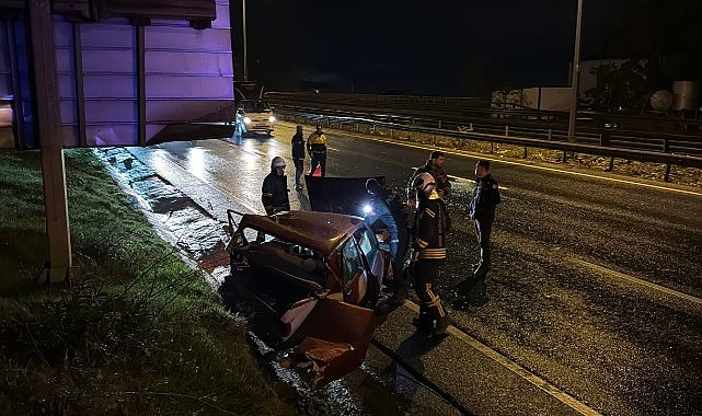 Gebze’de feci kaza!2 kişi yaralandı