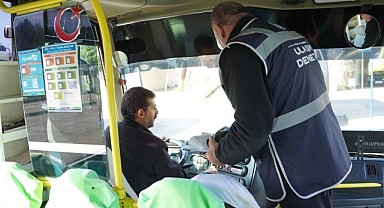 Toplu taşımada araçları denetlendi