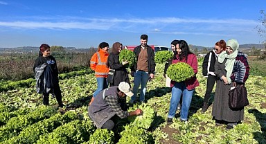 Aday çiftçiler tarımın tüm aşamalarını sahada inceledi