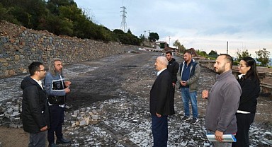 Büyükgöz bisiklet yolunu yerinde inceledi