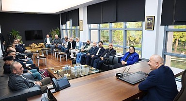 Büyükgöz, iki mahallenin muhtarını ağırladı