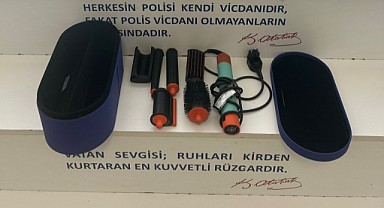 Evden ziynet eşyası ve saç şekillendirici çalan hırsız yakalandı!