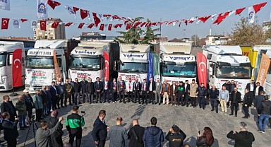 Gebze’den Gazze’ye yardım tırları yola çıktı