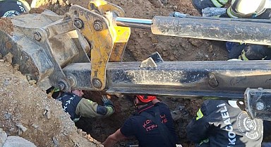 Kayan toprak altında kalan işçi kurtarıldı!