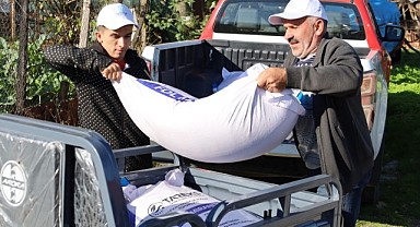 Yangın mağduru üreticilere tohum ve gübre desteği verildi