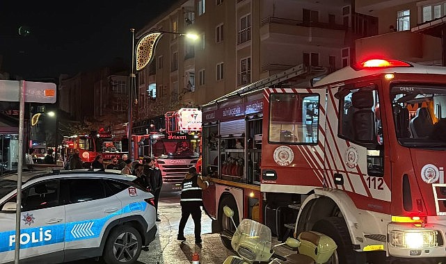 Kafeteryada çıkan yangın korkuttu