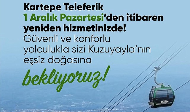Kartepe Teleferik’te bakım çalışmaları tamamlandı