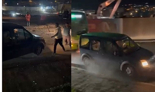 Öfkelenen sürücü ortalığı birbirine kattı