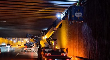 Osmangazi Köprüsü Tüneli'nin aydınlatma sistemi yenilendi