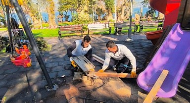 Parklarda bakım onarım çalışaması yürütülüyor
