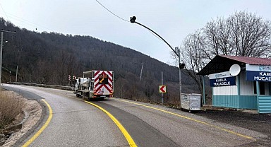 Zirve yolunda, yol çizgileri tamamlandı