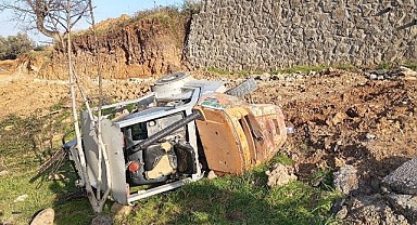 Forklift devrildi sürücüsü öldü