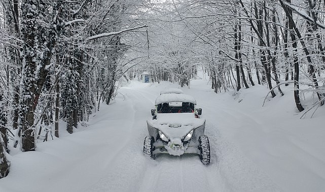 Karın keyfini UTV’lerle çıkardılar