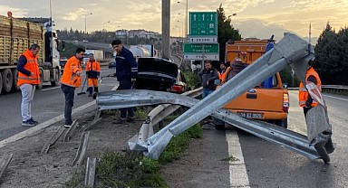 TEM’de feci kaza! Sürücü yaralandı