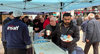 Büyükşehir, deprem şehitleri için çorba ikramında bulundu