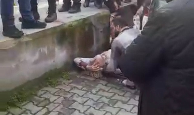 Dükkânının önünde saldırıya uğradı!