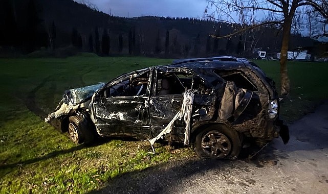 Gebze’de dereye sürüklenen araç ertesi gün ortaya çıktı