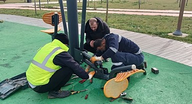 Oyun alanları güvenli hale getiriliyor  