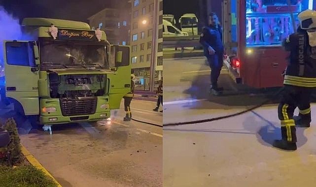  Seyir halindeki tırda yangın çıktı!