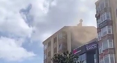 7 katlı binada çıkan yangın korkuttu