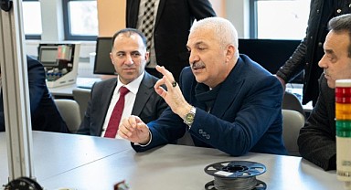 Aslantaş, meslek lisesi projelerini yerinde inceledi