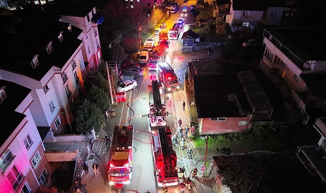 Başiskele'de çıkan yangın korkuttu